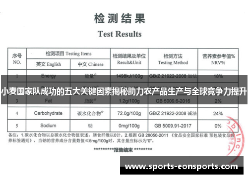 小麦国家队成功的五大关键因素揭秘助力农产品生产与全球竞争力提升