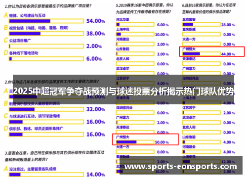 2025中超冠军争夺战预测与球迷投票分析揭示热门球队优势